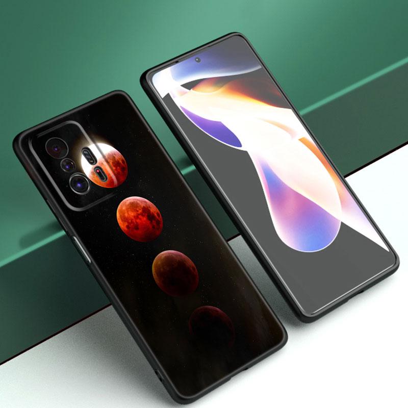 Moon Stars Space Astronaut Black Phone Case For Xiaomi Mi 9 SE 8 10T 11 12 13 Lite 9T 11T 12S 12T 13T 14 Pro 5G NE 11i 12X