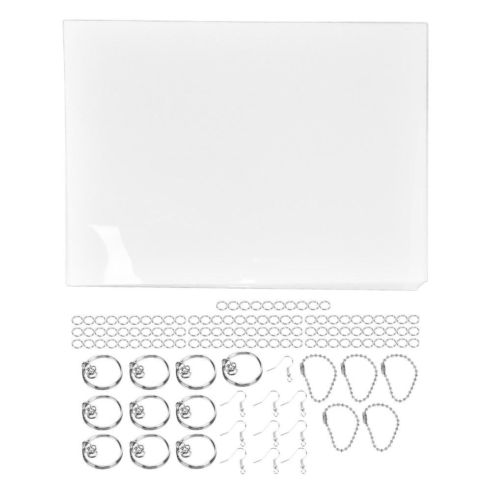 176pcs Lightweight Shrink Plastic Sheet Portable Transparent Shrinky Dink Paper Easy to Cut Heat Shrink Plastic Sheet DIY Craft
