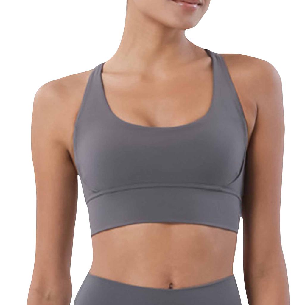 Double-sided Brushed Cross Back Sports Shockproof Gathered Yoga Fitness Vest