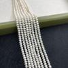 1String, White Natural Freshwater Pearls, Handmade Flat Pearl Beads for Jewelry Making DIY Crafts (Beads 5-5.5mm, Length 36cm)