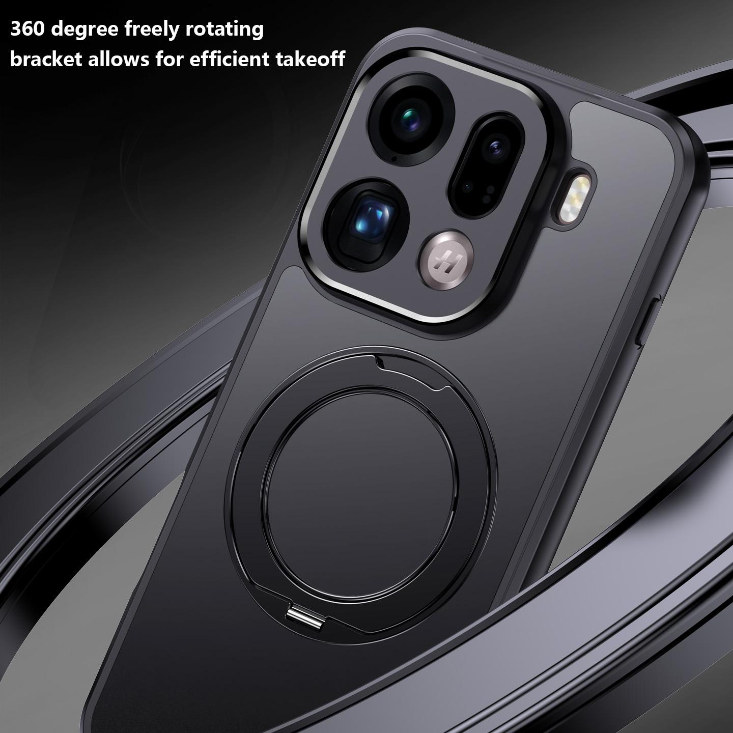Für OPPO Find X9 Pro Hülle Hart Mit Ringständer Magnetisch MagSafe Schutz-Rückseite Hülle Für OPPO Find X9 X8 Pro Handyhülle OPPO Find X9 schwarz