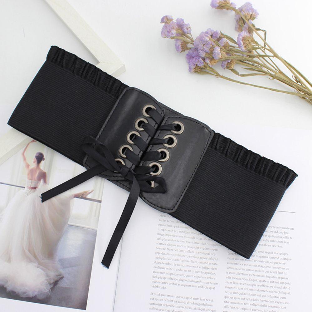 Simple and Versatile Elastic Waistband Ladies Wide Dress Elastic Retro Waistband Straps Fashion Decoration