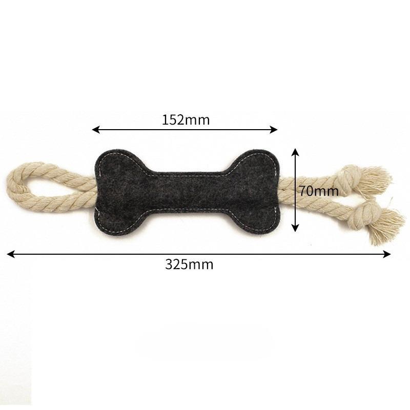 Felt Dog Bone Toy for Chewing and Teeth Cleaning Durable Pet Chew Toy for Small and Medium Dogs Multi-Color