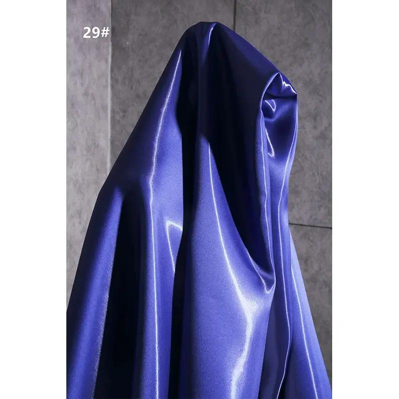 150Cm Wide Luxury Glossy Metallic Liquid Satin Fabric Galaxy Shiny Cloth Crafts for Fashion Designer Show Dress Comfort Material