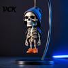 Backpack Pendant And Keychain Charm 2Pcs Hoodie Skeleton Ornaments, 2D Flat Acrylic Pendants, Gothic Gift for Car Enthusiasts Style Hanging