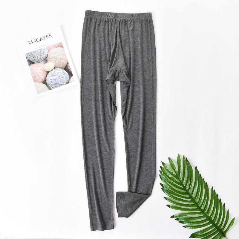 Men's Lyocell Cotton Wool Base Layer Pants - Thin, Warm, Long Pants for Autumn and Winter