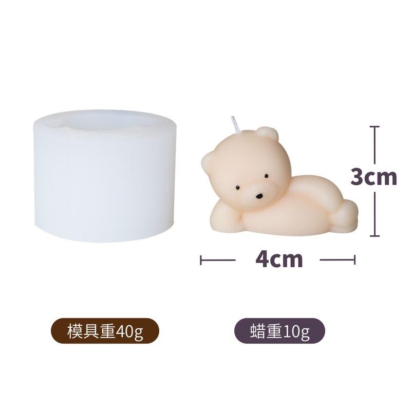 

Силиконовые формы «Ленивый медведь» для изготовления мыла, ароматерапевтический торт, маленький медвежонок, корейский медведь, силиконовая форма, форма для мыла ручной работы 4x3cm