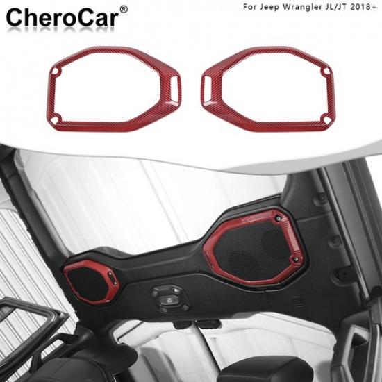 Car Top Roof A-Pillar Speaker Cover Trim For 18+ Jeep Wrangler JL Gladiator JT