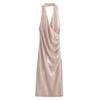 Kaslead New Arrival Women's Clothing Fashion Style Silm Sequin Sequin Pleated Halterneck Dress 4813835