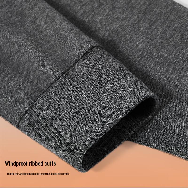 Sevenwolves Men's Lightweight Pure Cotton Round Neck Thermal Top