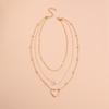 New Product, Pearl Love Pendant, Metal Women Stacked Wearing Multi-layer Necklace Temperament Long Necklace Batch