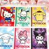 Hot Sanrio Series Notebook Cartoon Watercolor Learning Book Drawing Booklet B5 Horizontal Notebook Peripheral Study Supplies
