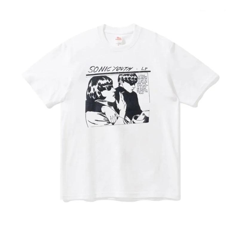 Retro Sonic Youth LP Band Tshirt Womens Tshirt Summer New YK Style Unisex Casual Tshirt