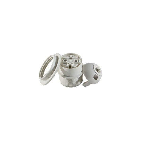Douille E27 - Finition - Blanc - Compatible ampoules E27 - Vendu à l'unité - 1 pièce