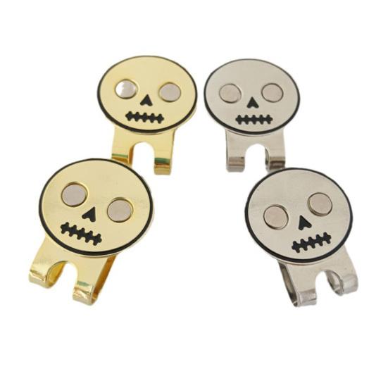 Kulatá lebka Spona na golfovou čepici Magnetický držák na značkovač golfového míčku Golfové čepice Kalhoty Tašky Průzory Opasky Kovová spona Golfové doplňky Nadšenci Dárek