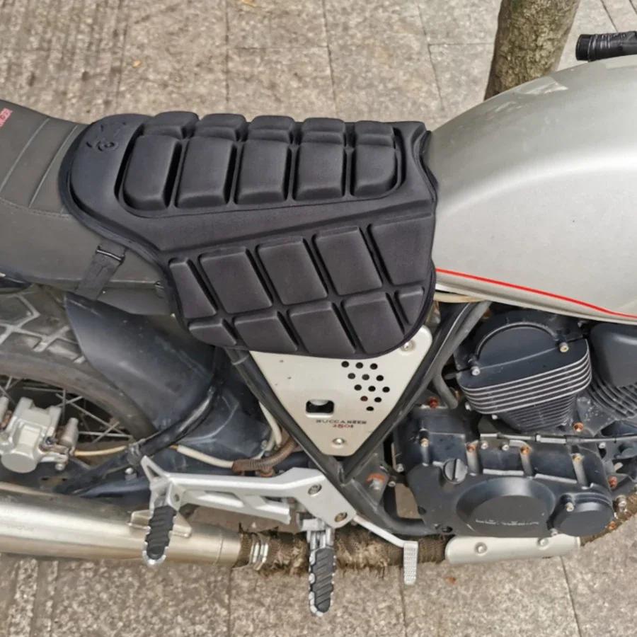 1Pc Motorcycle Cushion with Leg Guard Crush Resistance Padded Seat Protector for Sport Ergonomic Design Breathable Ventilation