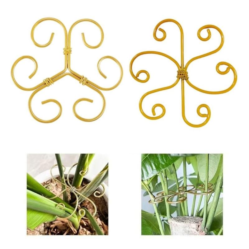 Rustproof Metal Flower Support Stake For Indoor Outdoor Climbing Vine Bouquets Decorative Garden Plant Structure 4 Pack