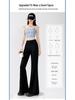Spring Women's High-Waisted Micro-Flare Cotton Pants - Slimming, Floor-Length Bell Bottoms
