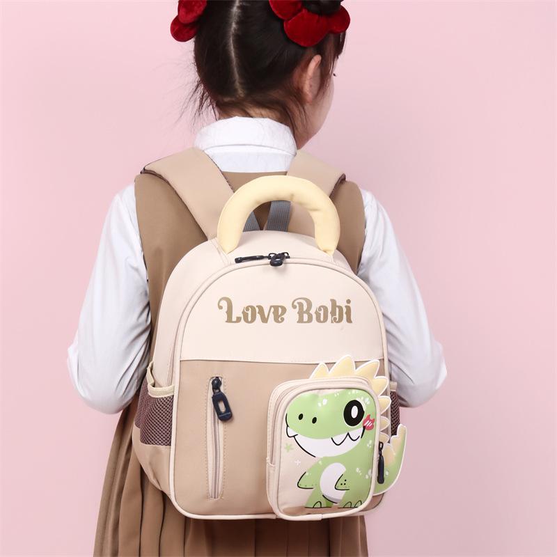 Children's Kindergarten Schoolbag Cute Daughter Small Schoolbag Cartoon Dinosaur White Bunny Boy Backpack