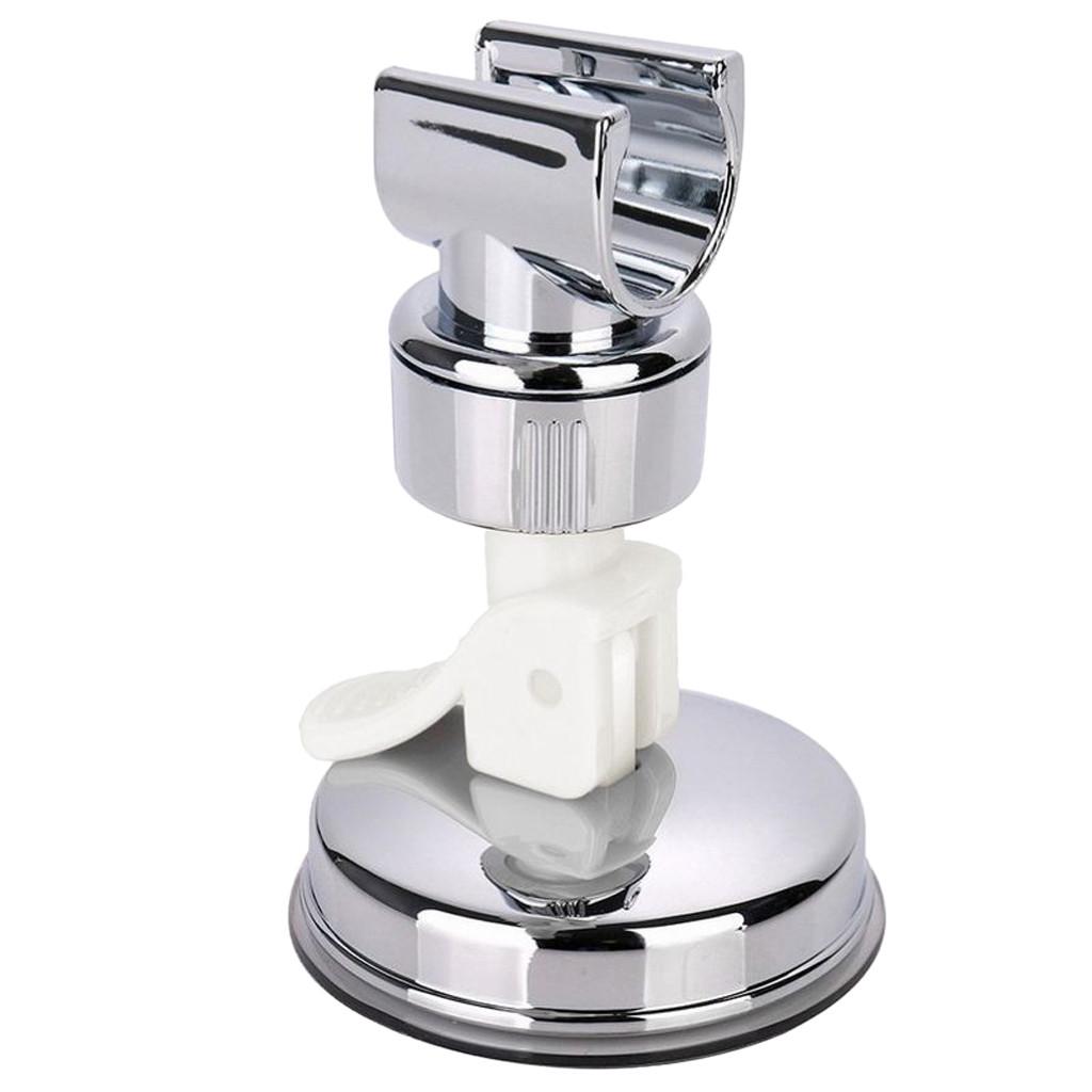 Shower Head Handset Holder Chrome Bathroom Wall Mount Adjustable Suction Bracket