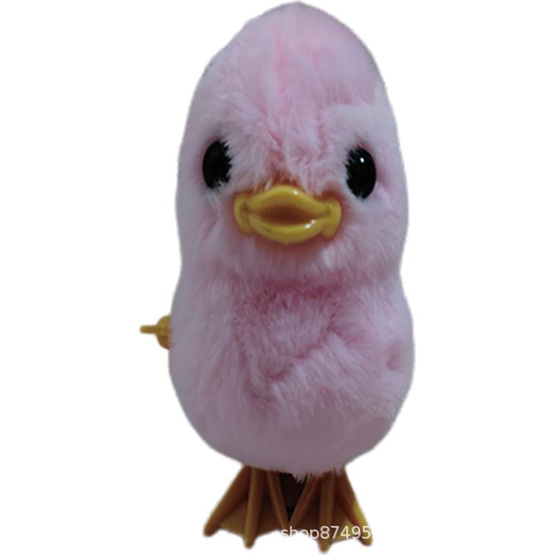Children's Wind-up Jumping Plush Chick Simulation Nostalgic Toy