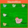 Cute Luminescent Resin Chicken Figurine Garden Ornament In Eight Colors