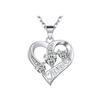 Pendant Plus Necklace Combination Heart-shaped Three-diamond Necklace Women's Japan and Korea Diamond Collarbone Chain Fashion