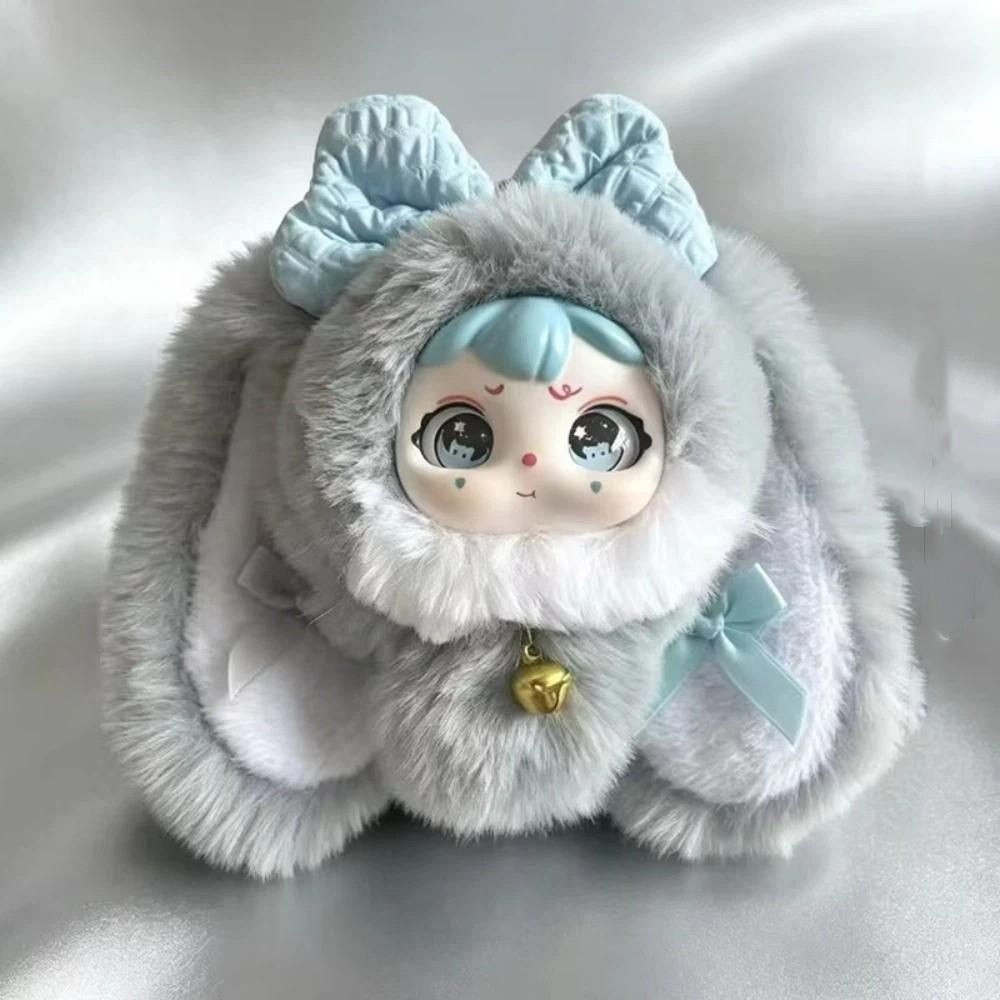 Bowknot Decoration Vinyl Face Doll Pendant Drooping Ear Rabbit Doll  Jewelry Accessories