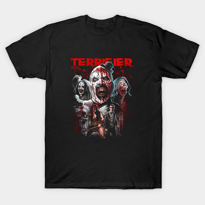 The Clown Greatest Kills Tour Season Halloween Evil Vintage Horror Movie Terrifier Retro Scream Film Printed T Shirt for Men