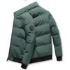 Winter Solid Color Zipper Down Jacket Thick Cotton Jacket Men Trendy Casual Youth Coat Versatile Comfortable Top
