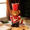 Christmas Animal Sculpture Ornaments Brown Bear Drummer Dog Gift Idea Box Nice Skateboard Penguin Christmas Home Use Decorations