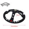 Embroidery Style VER 12.5inch 13inch 320mm Deep Dish Car Sports Drift JDM Steering Wheel Real Leather