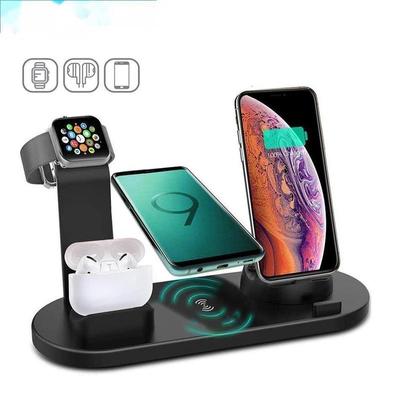 4 in 1 Draadloos opladen Inductieladerstandaard voor iPhone 14 13 12 11 Pro Max Samsung Airpods Pro Apple Watch Ultra 8 7 Dockingstation