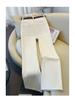 Women's White Velvet Cropped Jeans - Autumn/Winter 2025 Collection, Thickened Slimming Wide-Leg Pants for Petite Women