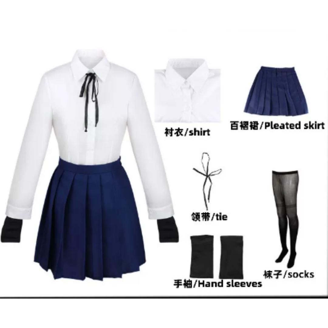 

Hitori Bocchi The Rock Ryo Cosplay Gotou Cosplay Costume Anime Nijika IkuyoJK Uniform Pink Jacket XS темно-синий
