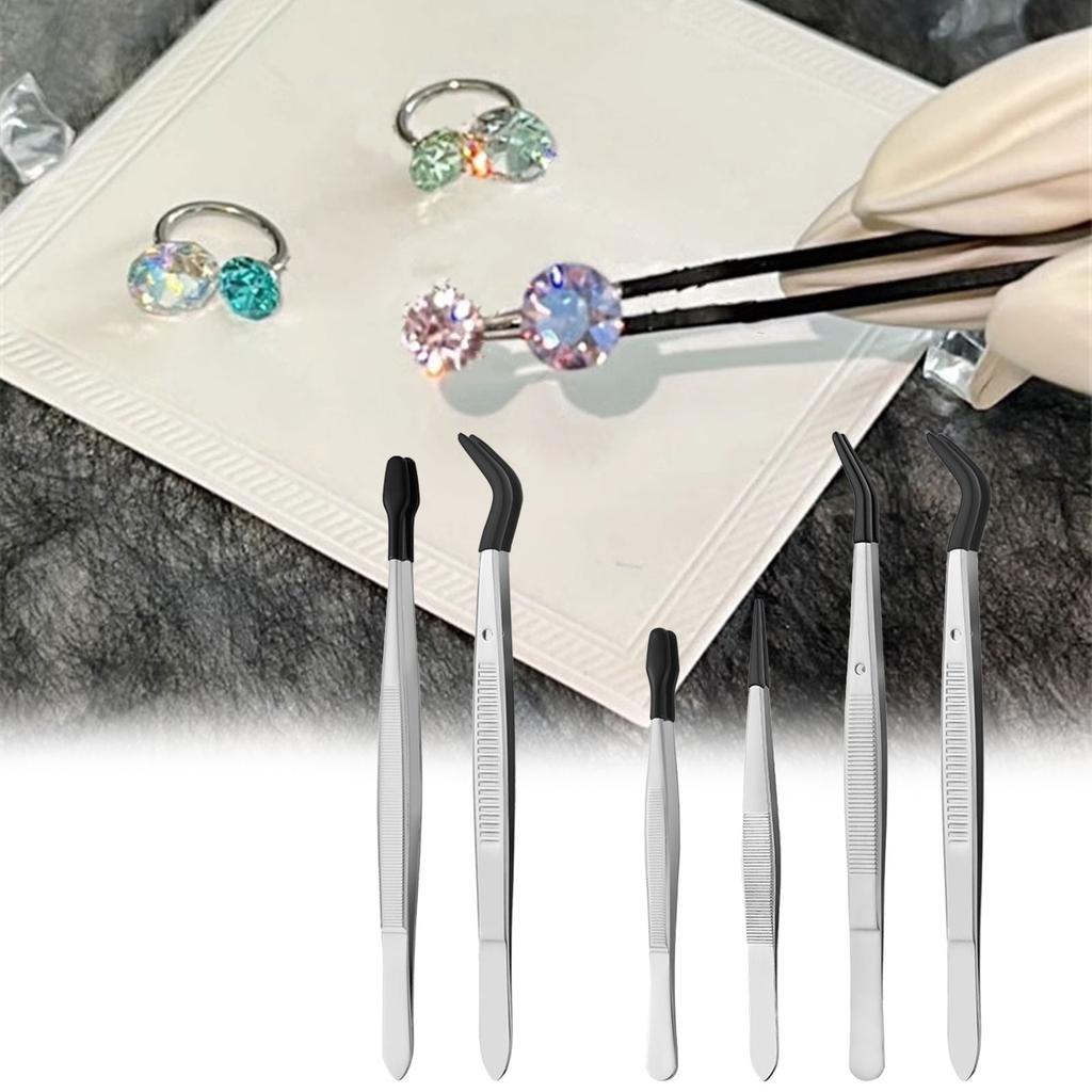 Jewelry Makers' Tweezers Set Handy Tweezers Tools Steel Tweezers for Crafts Stamp Collecting and Jewelry Making