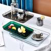 Nordic Style Fruit Trays Non-Slip Clear Elegant Coffee Tea Food Tray Kitchen Supplies
