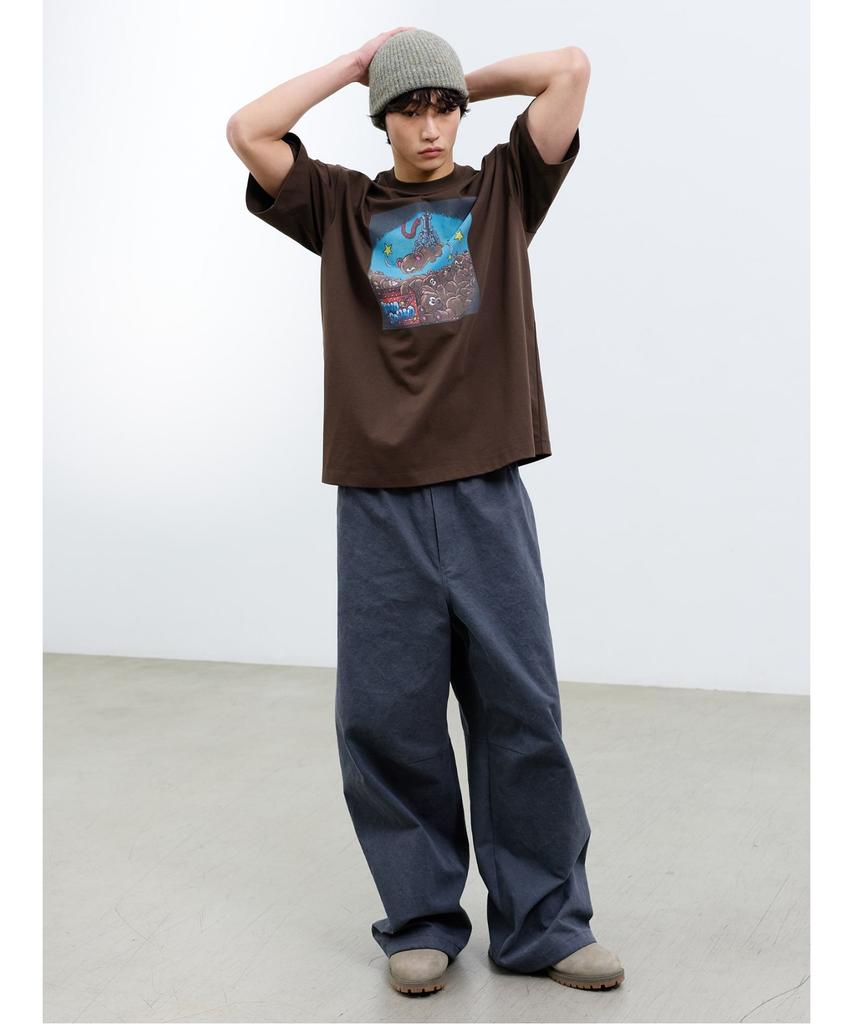 Saendeusaundeu (Unisex) Colored Overduck Pants Ash