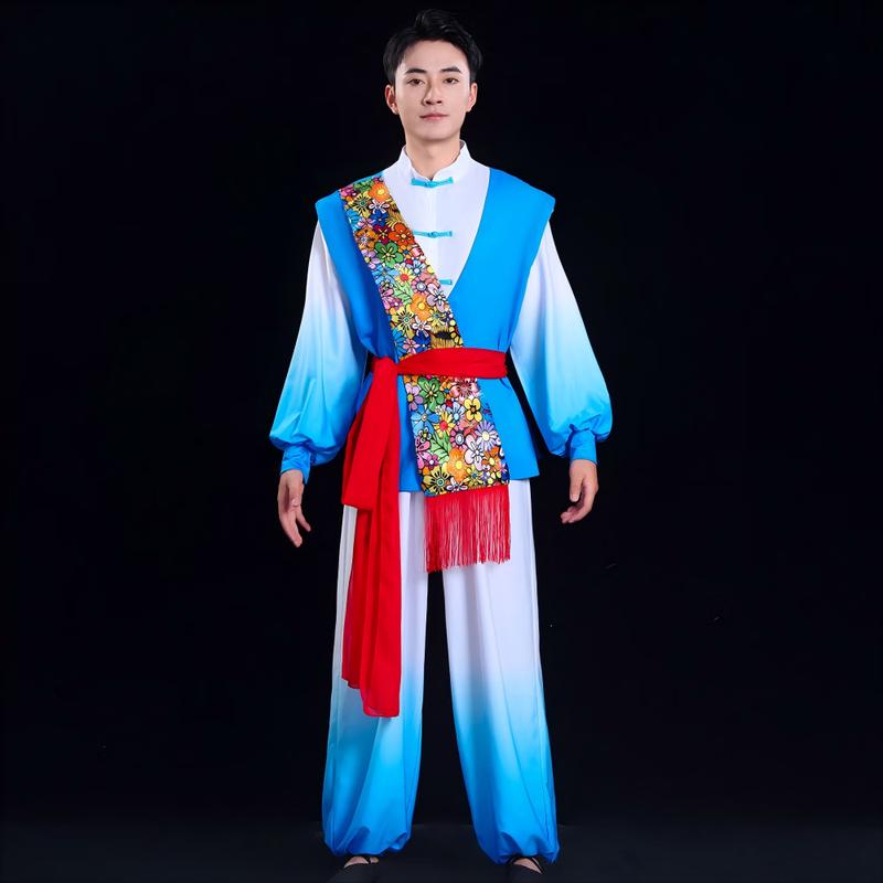 Chinese Folk Dance Performance Costume for Yangko & Fan Dance