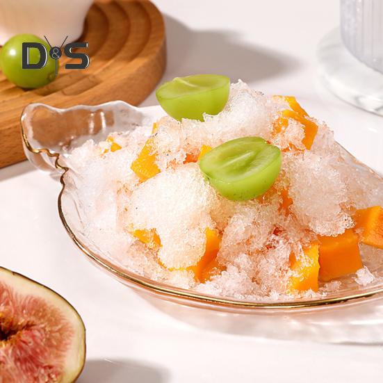 Eisrasiermaschine, Edelstahlklinge, handbetriebener Eiscrusher mit Eiswürfelform, tragbarer manueller Eisbereiter für Smoothies, Milchshakes