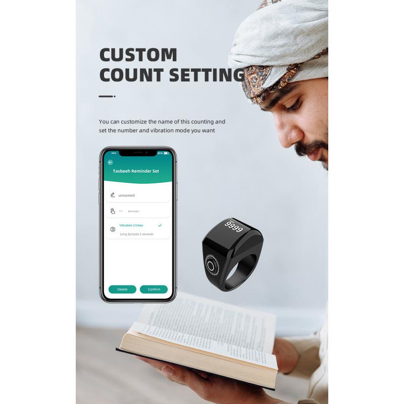 Contor electronic Smart Bluetooth Ring și funcții de afișare a timpului