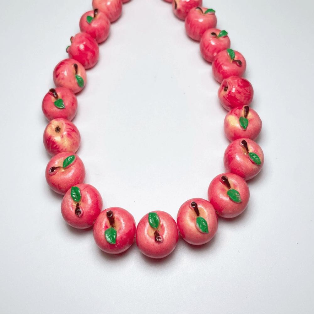 Layered Fruit Bead Necklace Stackable Retro Necklace Bohemian Colorful Choker Beach