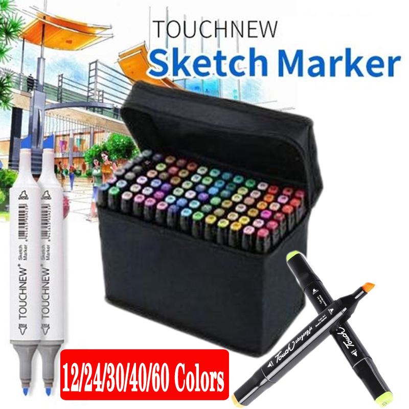 Buy 12/24/30/40/60 Colors Marker Pen Dual Head Copic Markers