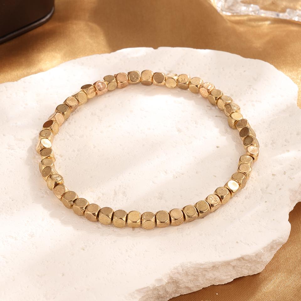 ZAKOL New Trendy Block CCB Beads Bracelet Bangles Punk Hip Hop Fashion Women Men Bracelets Party Accessories