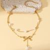 Women's Japanese-Korean Style Bowknot Tassel Anklet - Elegant Foot Jewelry