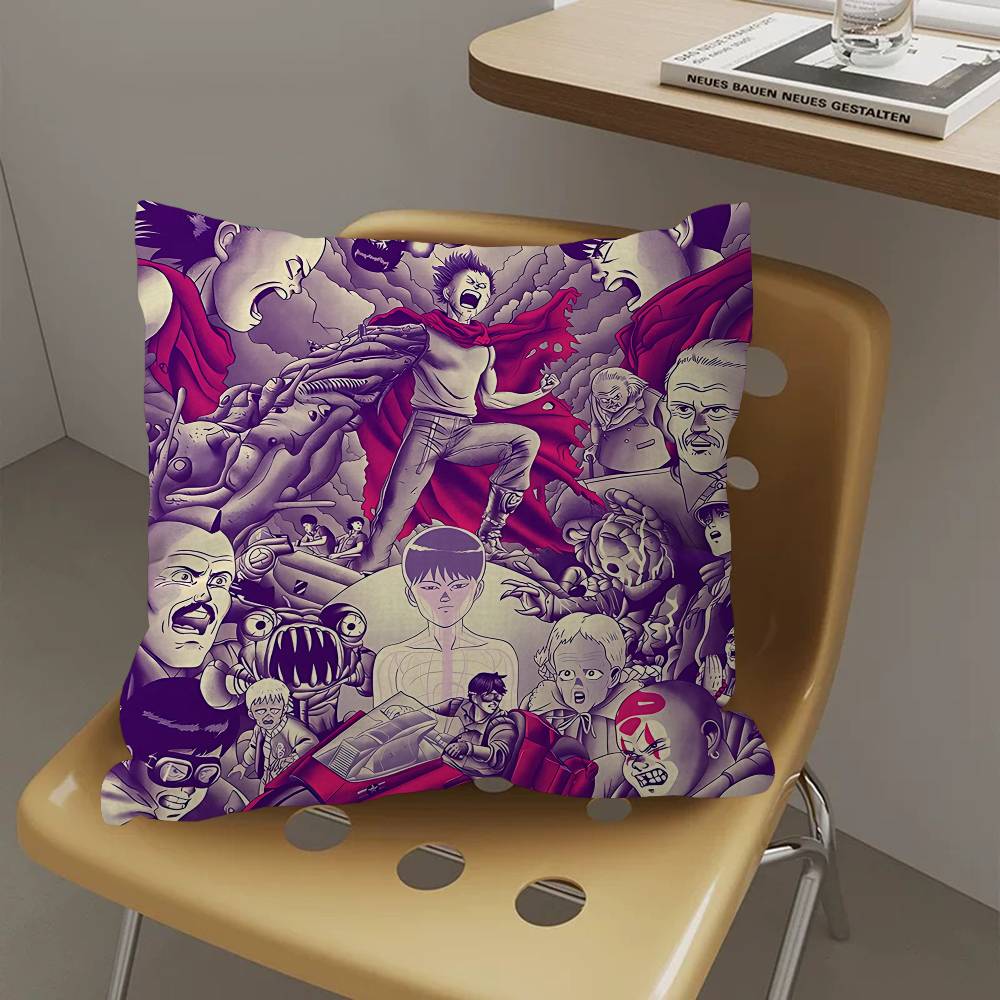 A-Akira Painting Cushion Cover Car Throw Pillow Case For Sofa Car Christmas Gift 40x40cm 45x45cm