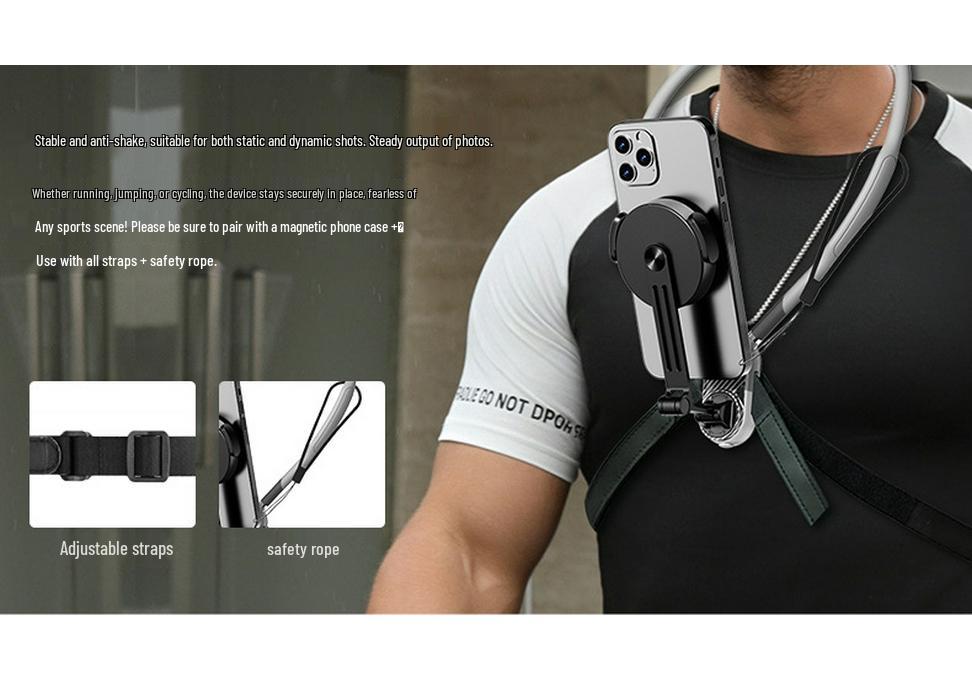 Cross-Border Neck-Hanging Magnetic Phone Holder for Live Streaming & Vlogging