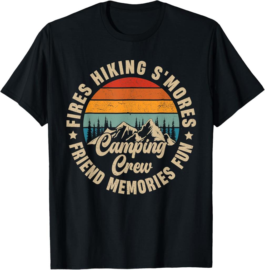 Camping Crew Family Matching Group Friends Summer Vacation T-Shirt