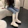 Glossy Muffins and Fashion Women's Boots, the New High Tube In Autumn and Winter, But Knee-high and Velvet Thickened Women's Boots