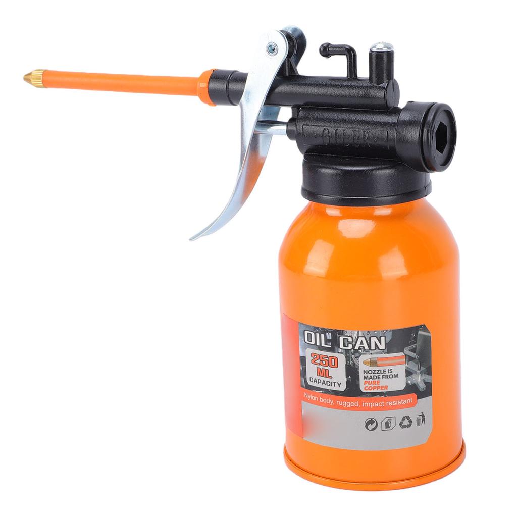 Hand Pump Oiler Can with Straight Spout High Pressure Lubrication Oil Bottle for Home Industrial Use Auto Motorcycle